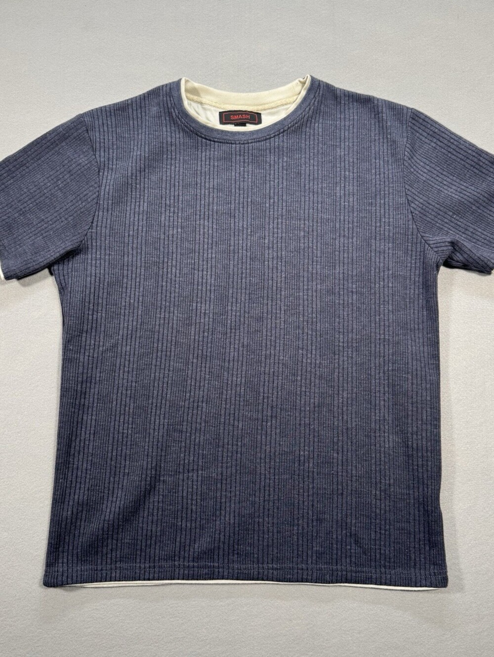 Smash Knit Layered Blue Men’s T-Shirt Size Large